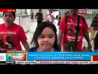 Jinkee Pacquiao at kanyang mga anak, lilipad pa-Amerika