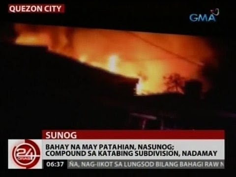 24 Oras: Bahay na may patahian, nasunog sa Q.C.; compound sa katabing subdivision, nadamay