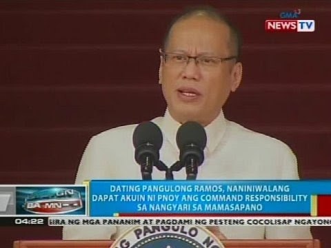 FVR, naniniwalang dapat akuin ni PNoy ang command responsibility sa nangyari sa Mamasapano