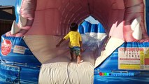 GIANT INFLATABLE SHARK WATER SLIDE FOR KIDS Toys Family Fun Giant Slip N Slide Party Ryan ToysReview