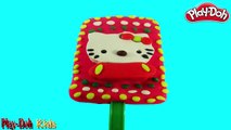 Play DOh HELLO KITTY !! MAKE ice cream hello kitty funny with play doh toys videos for kids