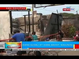 BP: Isang gusali at isang bahay sa Infanta, Pangasinan, nasunog