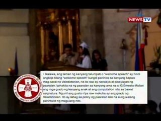 NTG: Sto. Niño Parochial School, nilinaw ang isyu sa pagpapatigil sa talumpati ng salutatorian