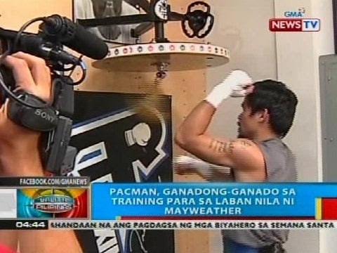 Pacman, ganadong-ganado sa training para sa laban nila ni Mayweather