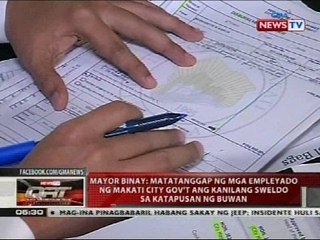 Mayor Binay: Matatanggap ng mga empleyado ng ang kanilang sweldo sa katapusan ng buwan