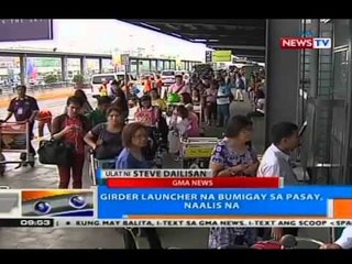 NTG: Girder launcher na bumigay sa Pasay, naalis na