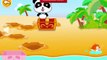 Baby Bus - Panda Kiki learn beach - Game Pirates and search treasure - Fun Games Baby Panda
