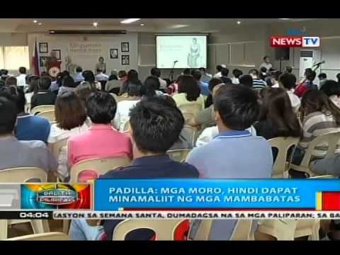BP: Padilla: Mga moro, hindi dapat minamaliit ng mga mambabatas
