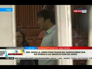 Sen. Revilla, hindi pinayagan ng Sandiganbayan na dumalo sa graduation ng anak