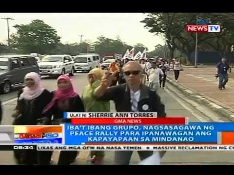 NTG: Iba't ibang grupo, nagsasagawa ng peace rally para ipanawagan ang kapayapaan sa Mindanao