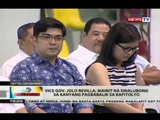 BT: Vice Gov. Jolo Revilla, mainit na sinalubong sa kanyang pagbabalik sa kapitolyo