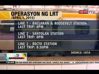 BT: PNR Holy Week schedule