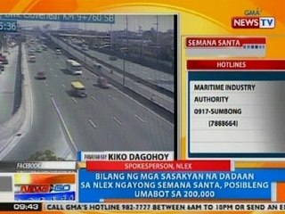 NTG: Bilang ng mga sasakyan na dadaan sa NLEX ngayong Semana Santa, posibleng umabot sa 200k