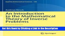 Read Ebook [PDF] An Introduction to the Mathematical Theory of Inverse Problems (Applied