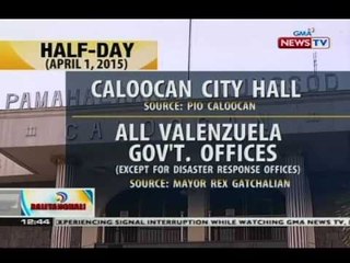 BT: Gov't employees sa Maynila, walang pasok ngayong Miyerkules