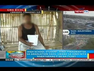High school student, hindi pinagmartsa sa graduation dahil umano sa hindi niya nabayarang ticket