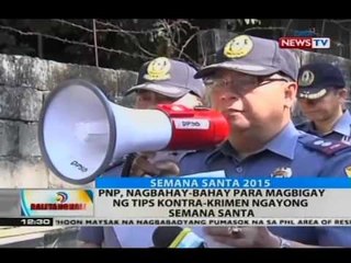 BT: PNP, nagbahay-bahay para magbigay ng tips vs. krimen ngayong Semana Santa
