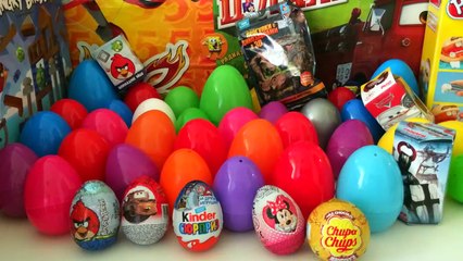 Download Video: 50 Surprise eggs Unboxing Kinder Surprise Eggs Cars Киндеры Сюрпризы на русском языке тачки