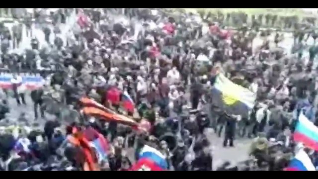 Штурм в Донецке администрации видео изнутри здания