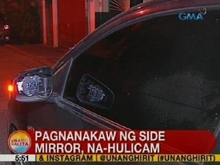 UB: Pagnanakaw ng side mirror sa QC, na-hulicam