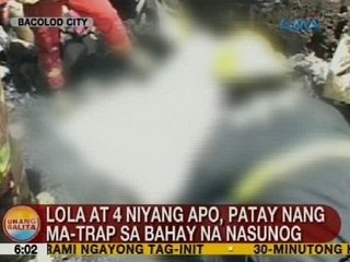 UB: Lola at 4 niyang apo, patay nang ma-trap sa bahay na nasunog sa Bacolod City