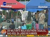 UB: 200 militante mula Southern Tagalog, nag-vigil sa labas ng Kamara