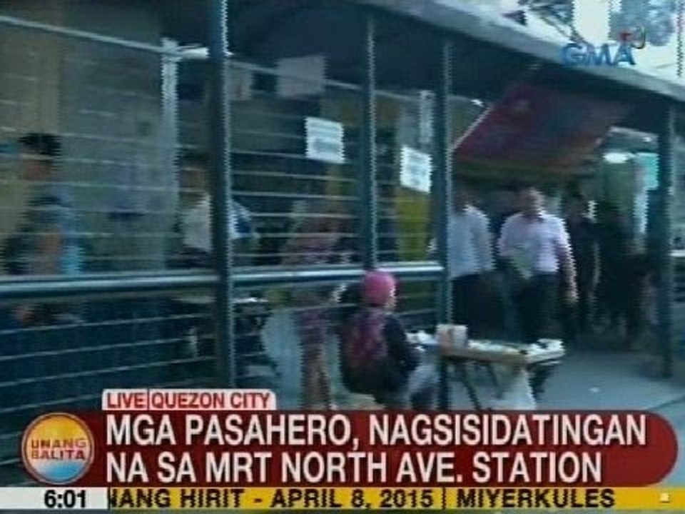 UB: Mga pasahero, nagsisidatingan na sa MRT North Avenue Station