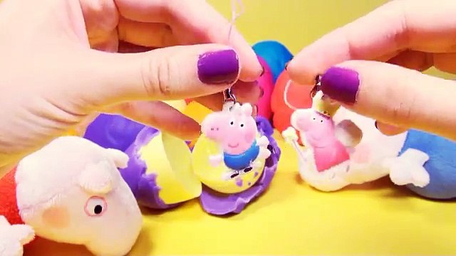 25 играть doh яиц свинка Пеппа и Джордж сюрприз яйца пасхальные яйца игрушки пластилин