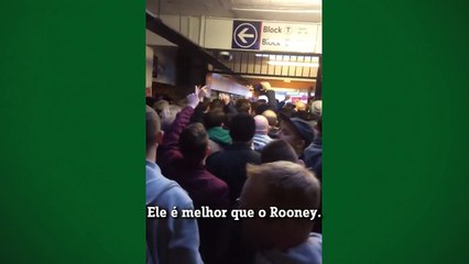 Torcida do City faz música para Gabriel Jesus com provocação a Rooney