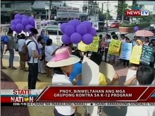 SONA: Pnoy, binweltahan ang mga grupong kontra sa K-12 program