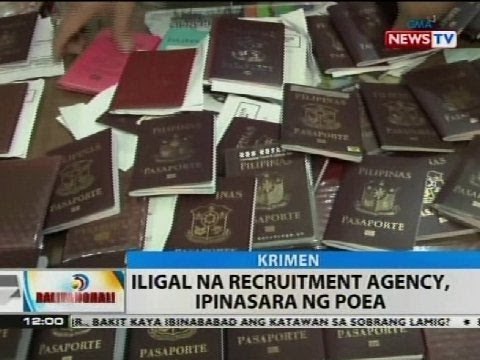 BT: Iligal na recruitment agency, ipinasara ng POEA