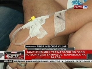 Sample ng milk tea na sanhi ng food poisoning sa Sampaloc, naipadala na sa FDA