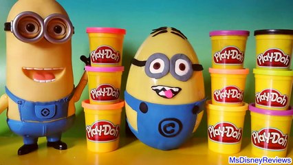 Download Video: GIANT minion PLAY DOH surprise egg Despicable Me Minions Kinder Surprise eggs