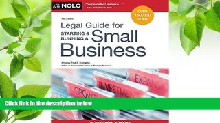 READ book Legal Guide for Starting   Running a Small Business Fred S. Steingold Attorney For Kindle