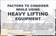 Factors To Consider By Businesses While Buying Heavy Lifting Equipment