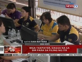 QRT: Mga taxpayer, dagsa na sa BIR para sa filing ng ITR