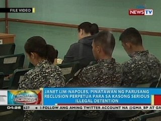 Janet Lim-Napoles, pinatawan ng parusang reclusion perpetua para sa kasong serious illegal detention