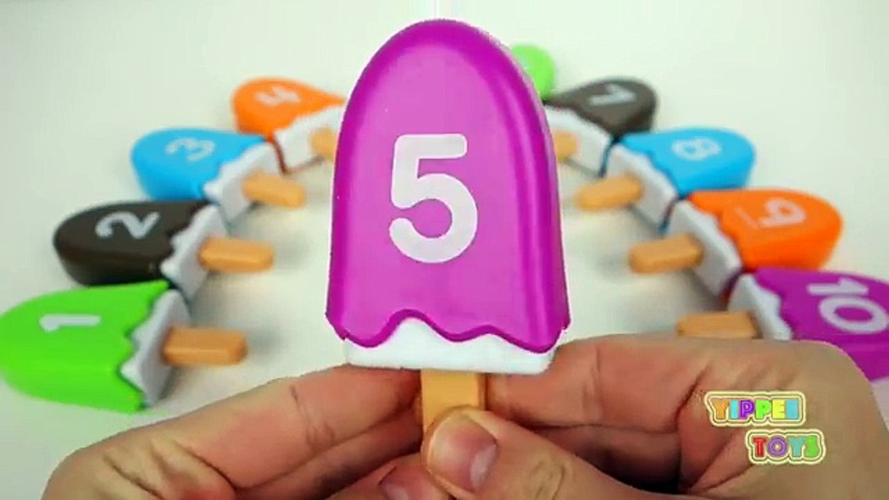 Learn Numbers Counting 1-10 for Toddlers Kids Children with Ice Cream Popsicle