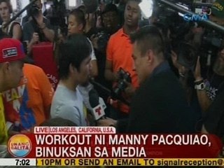 UB: Workout ni Manny Pacquiao sa LA, California, binuksan sa media