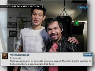 24 Oras: Pacquiao, inspirasyon din daw ni NBA Superstar Jeremy Lin