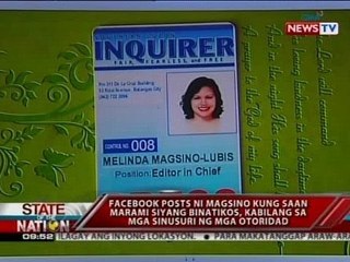 SONA: Facebook posts ni Magsino, kabilang sa mga sinusuri ng mga otoridad