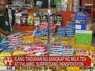 UB: Ilang tindahan ng sangkap ng milk tea at palamig sa Divisoria, supresang ininspeksyon