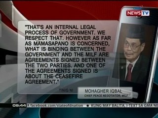 SONA: MILF, nanindigang 'di isusuko ang mga miyembrong sangkot sa Mamasapano clash