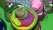 Princess Peppa Pig Royal Family Figures and Play Doh rainbow cake.