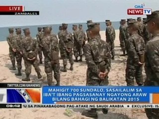 Mahigit 700 sundalo, sasailalim sa iba't ibang pagsasanay ngayong araw