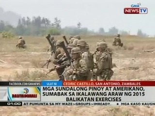 Mga sundalong Pinoy at Amerikano, sumabak sa ikalawang araw ng 2015 Balikatan Exercises