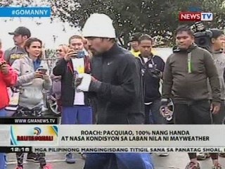 BT: Pacquiao, muling sumabak sa training sa Griffith Park