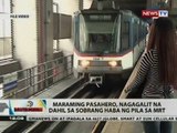 BT: Maraming pasahero, nagagalit na dahil sa sobrang haba ng pila sa MRT