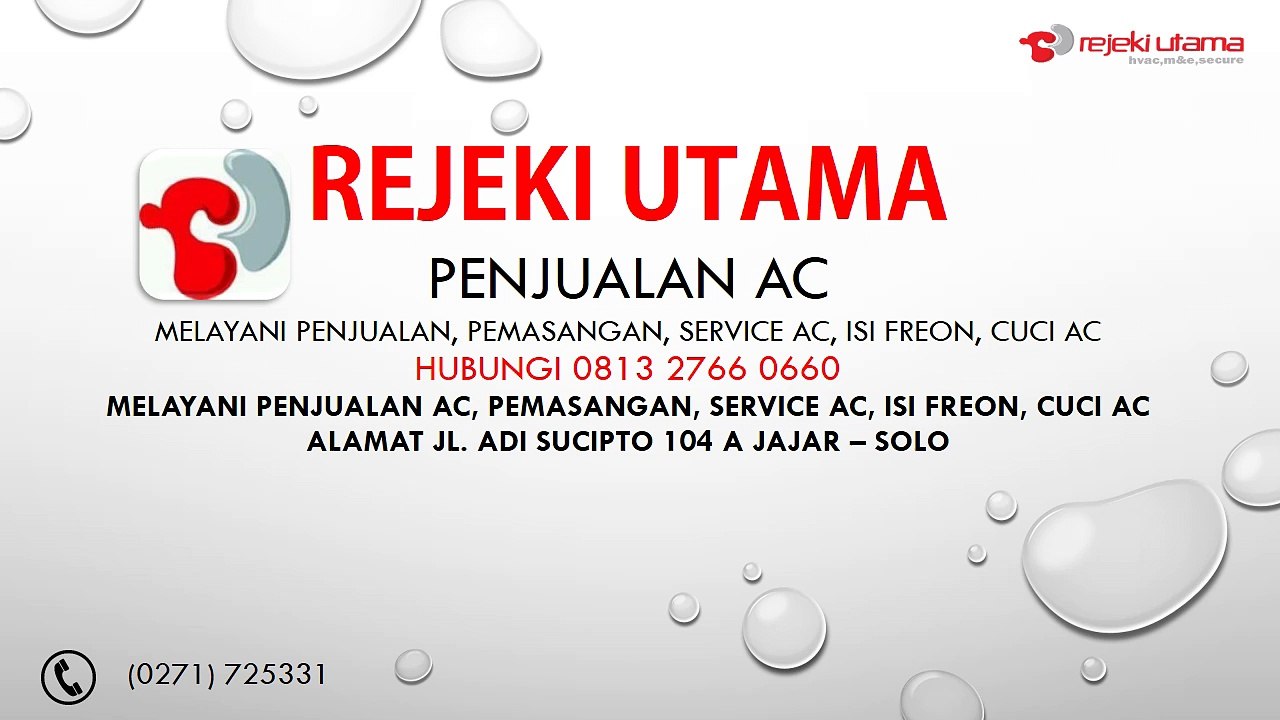 Jual AC Solo | Rejeki Utama Ac | 0813 2766 0660