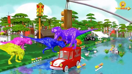 Mega 3D Dinosaurs Colors | Gorilla Colors Song | Nursery Rhymes | Bingo By Gorilla | Kids Songs